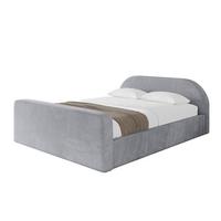 POLSTERBETT mit Bettkasten, Fußteil und Lattenrost, Boxbett mit Matratze H3/H4 - TIVON-Z-V1 180x200 Hellgrau - Hellgrau, Holzwerkstoff/Textil (180/200cm) - ALTDECOR