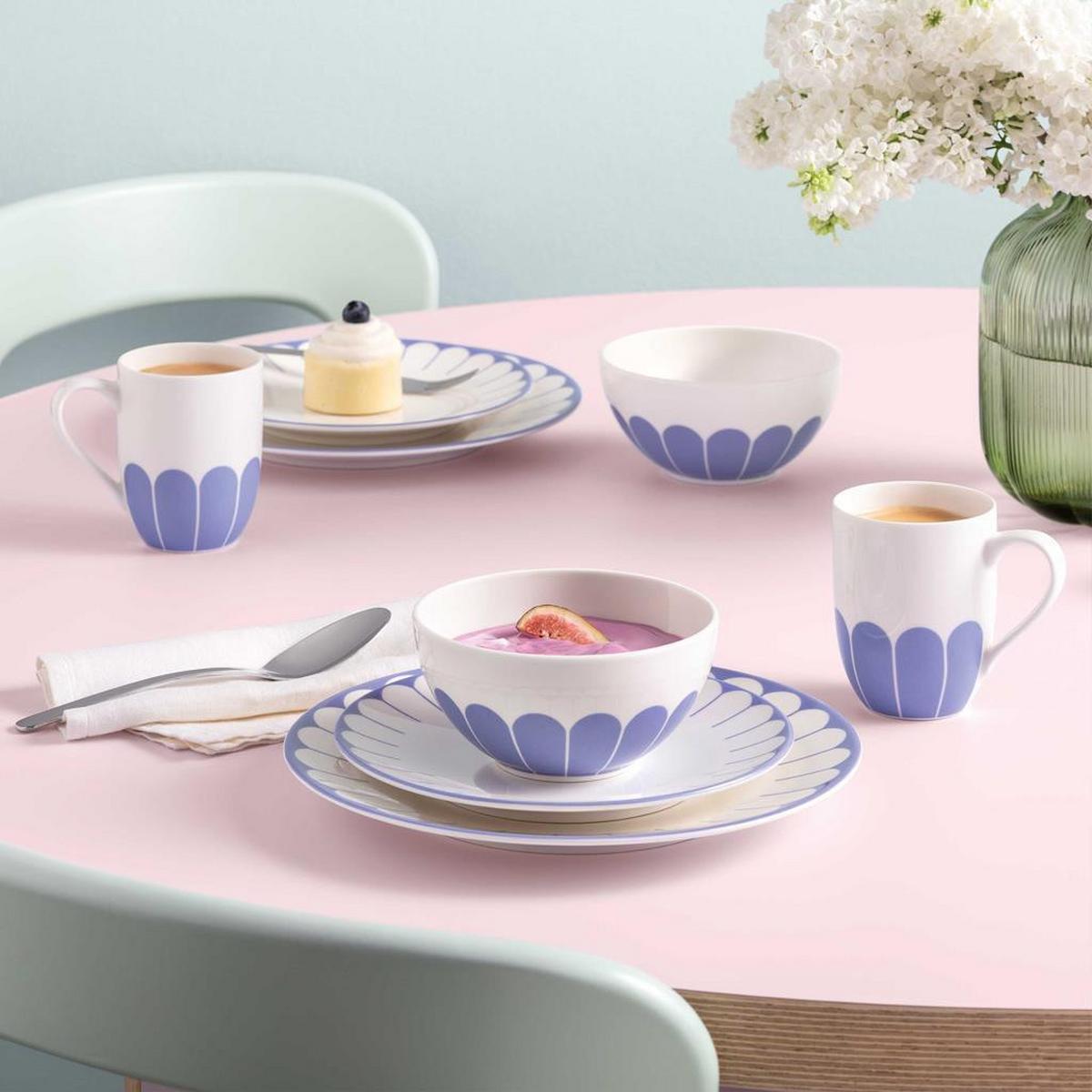 TAFELSERVICE Fleur Couleur Bleu 12-tlg. - Blau, Keramik (24/5.1/24cm) - Villeroy & Boch
