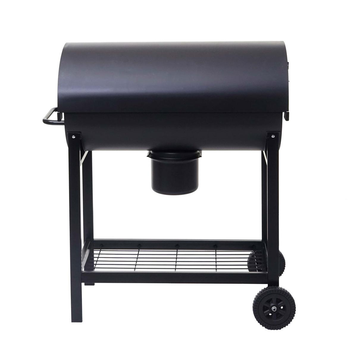 GRILLWAGEN MIT DECKEL UND ABLAGE Schwarz - Schwarz, Metall (93/103/70cm) - MCW