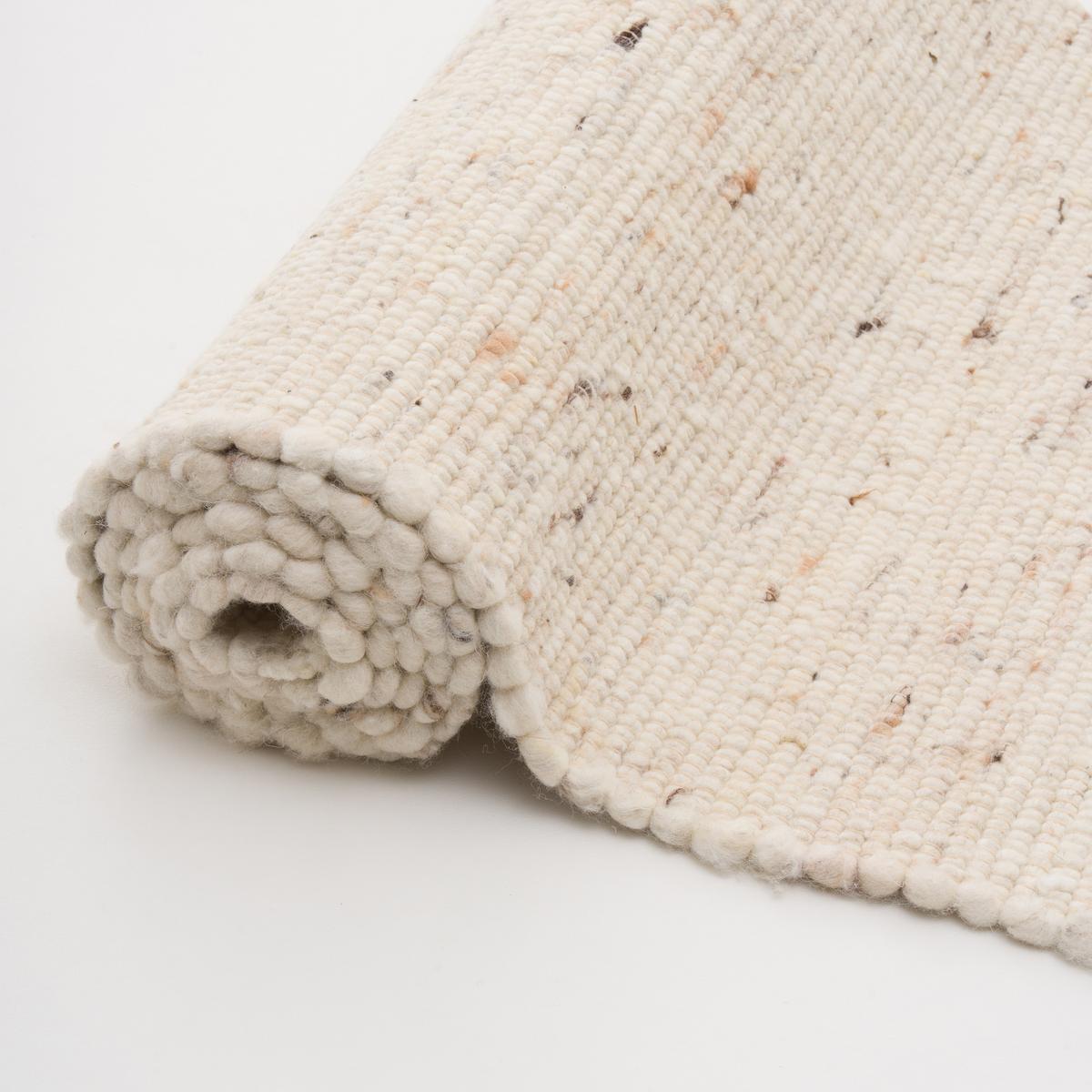 NATUR TEPPICH LÄUFER WOLLE ALASKA MELIERT - Beige, Textil (70/240cm) - Pergamon