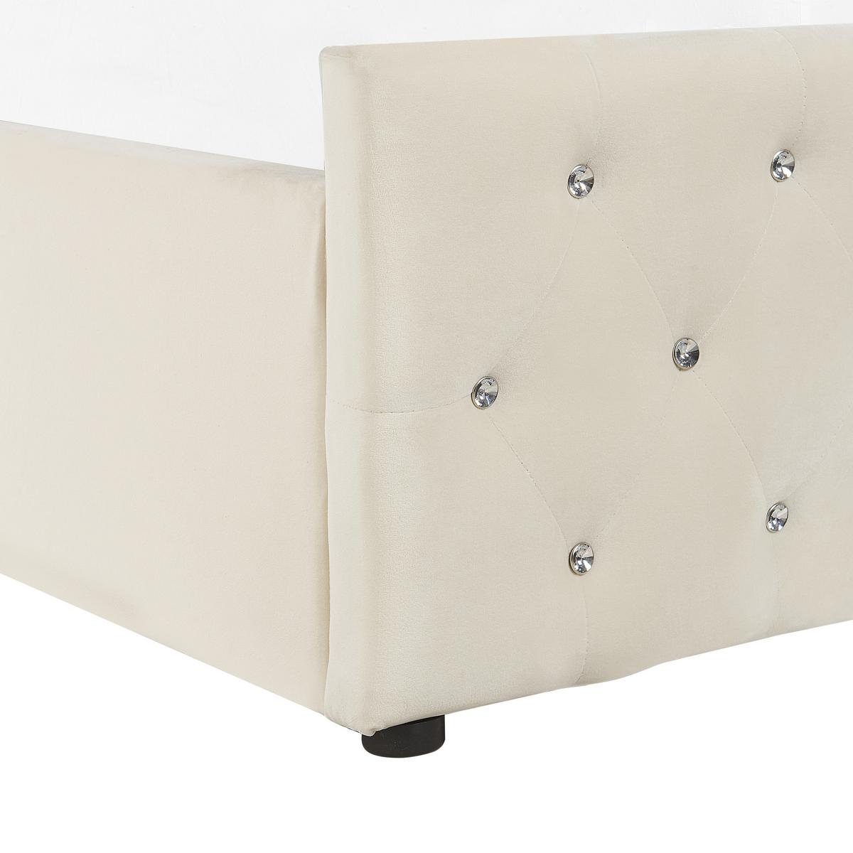 POLSTERBETT 140/200 cm Helles Beige Amiens - Beige, Textil (140/200cm) - Beliani