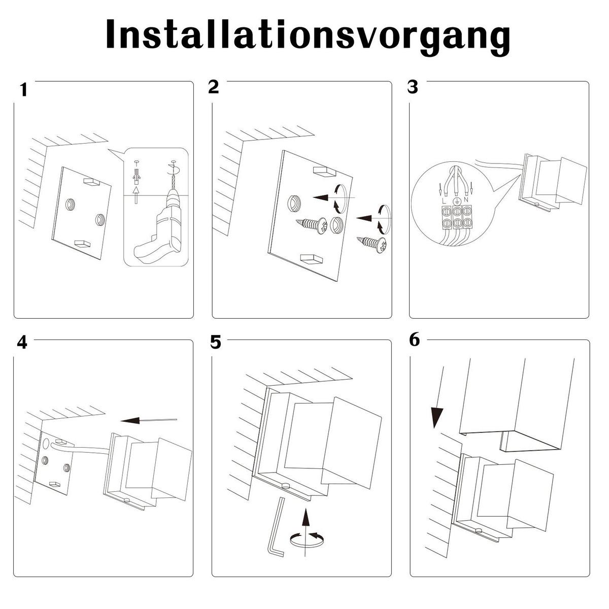 WANDLEUCHTE Inspiration - Grau, Metall (10/10/10cm) - Nettlife