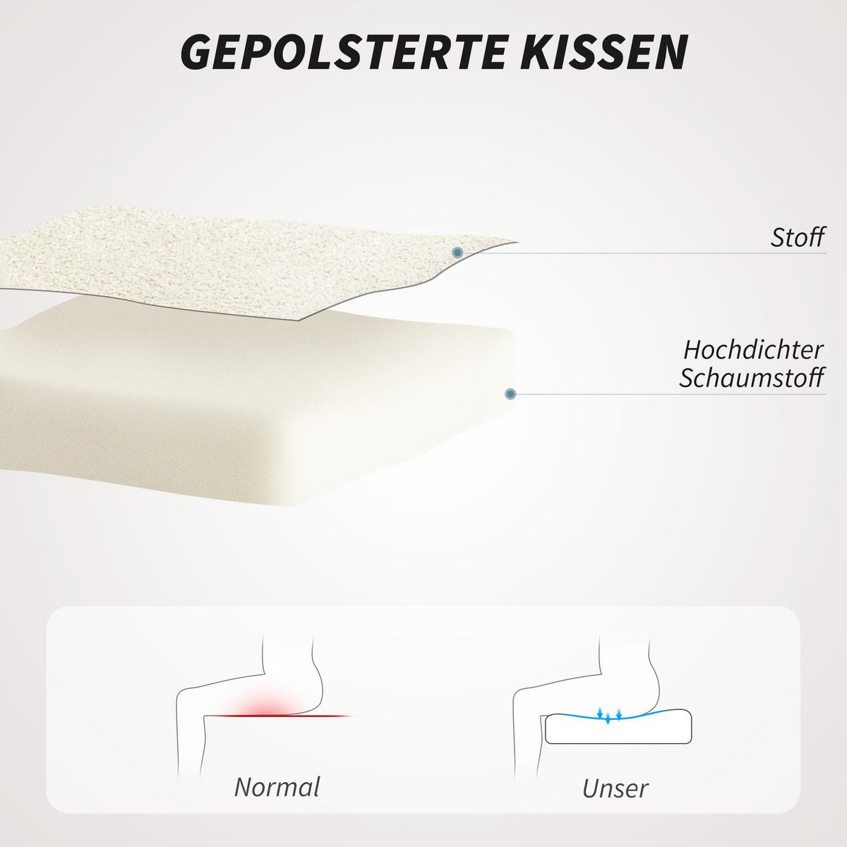 SCHREIBTISCHSTUHL Homeoffice Stuhl mit Samtoptik Gewölbter Rückenlehne Beige - Beige, Textil (60/94/63cm) - HOMCOM