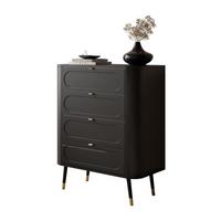 SCHLAFZIMMERKOMMODE SHADOW 4S mit Schubladen - Schwarz, Holzwerkstoff (78/98/40cm) - Lookway