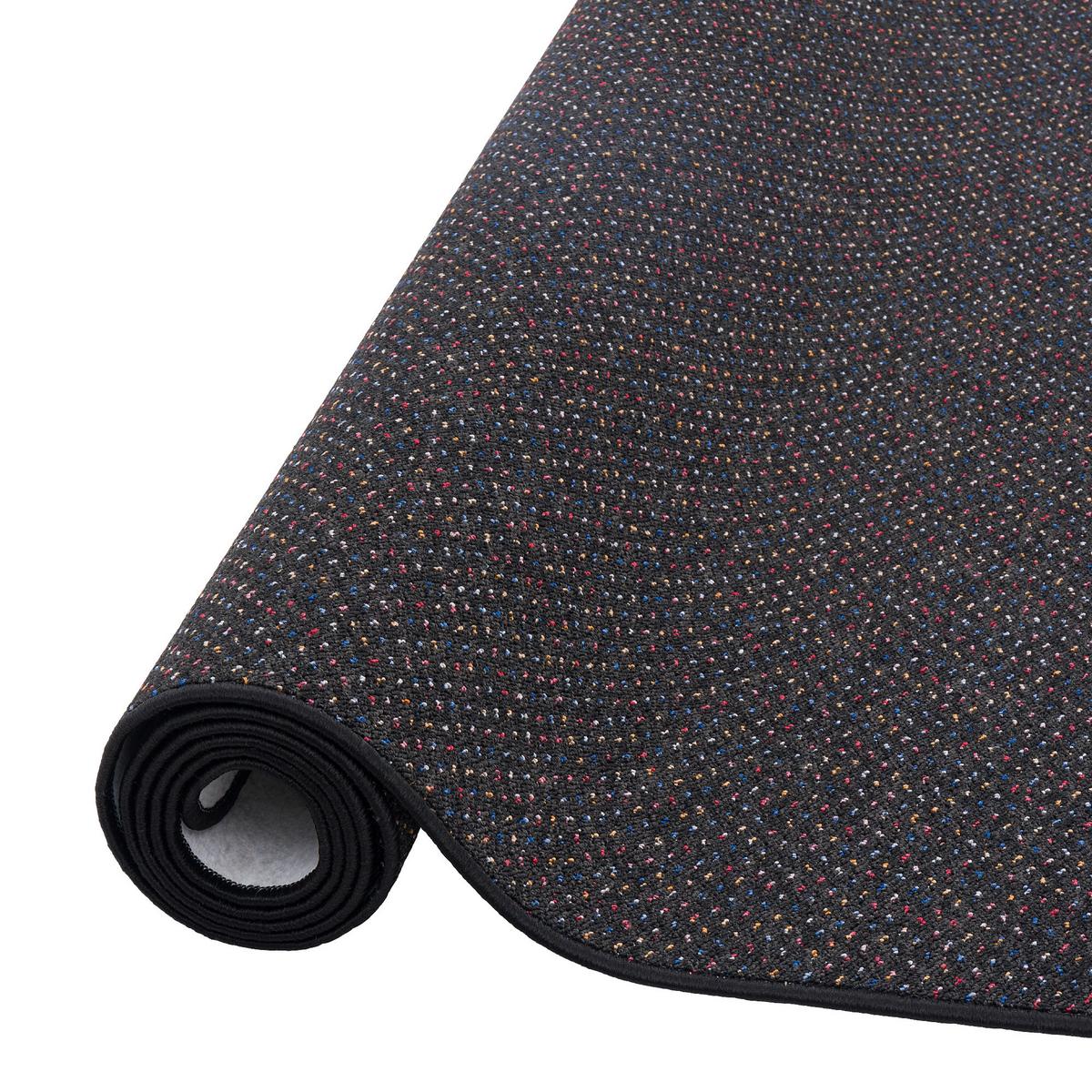 SCHLINGEN TEPPICH ALMA MELIERT - Schwarz, Textil (80/200cm) - Snapstyle