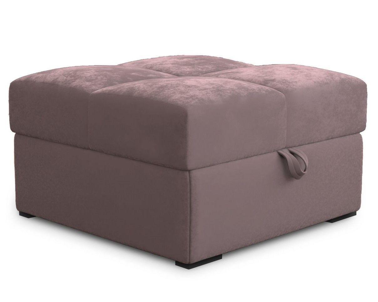 POUF MIZA Rosa 65x65 cm - Rosa, Textil (65/38/65cm) - MASSENO
