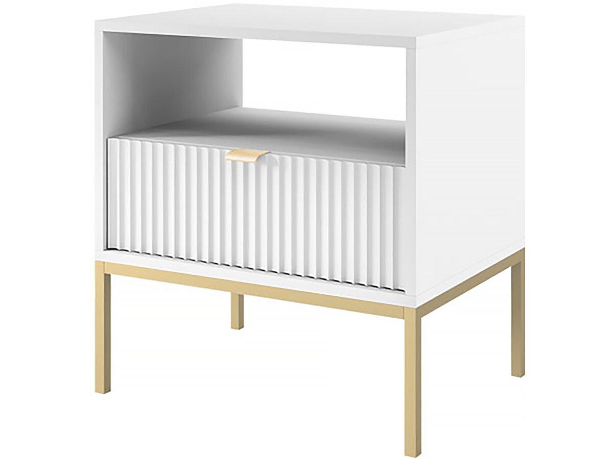 NACHTTISCH tunis weiss - Weiß, Holzwerkstoff (56/39/54cm) - Habitat Garten