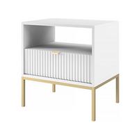 NACHTTISCH tunis weiss - Weiß, Holzwerkstoff (56/39/54cm) - Habitat Garten