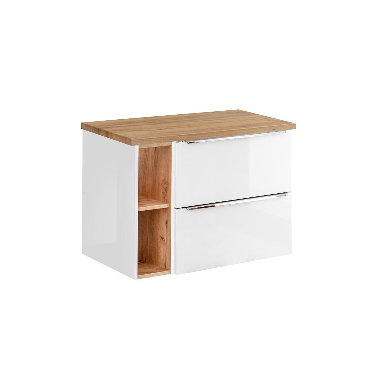 WASCHTISCHUNTERSCHRANK 80.4cm April Weiß - Weiß, Holzwerkstoff (80.4/59/46cm) - Petits-meubles