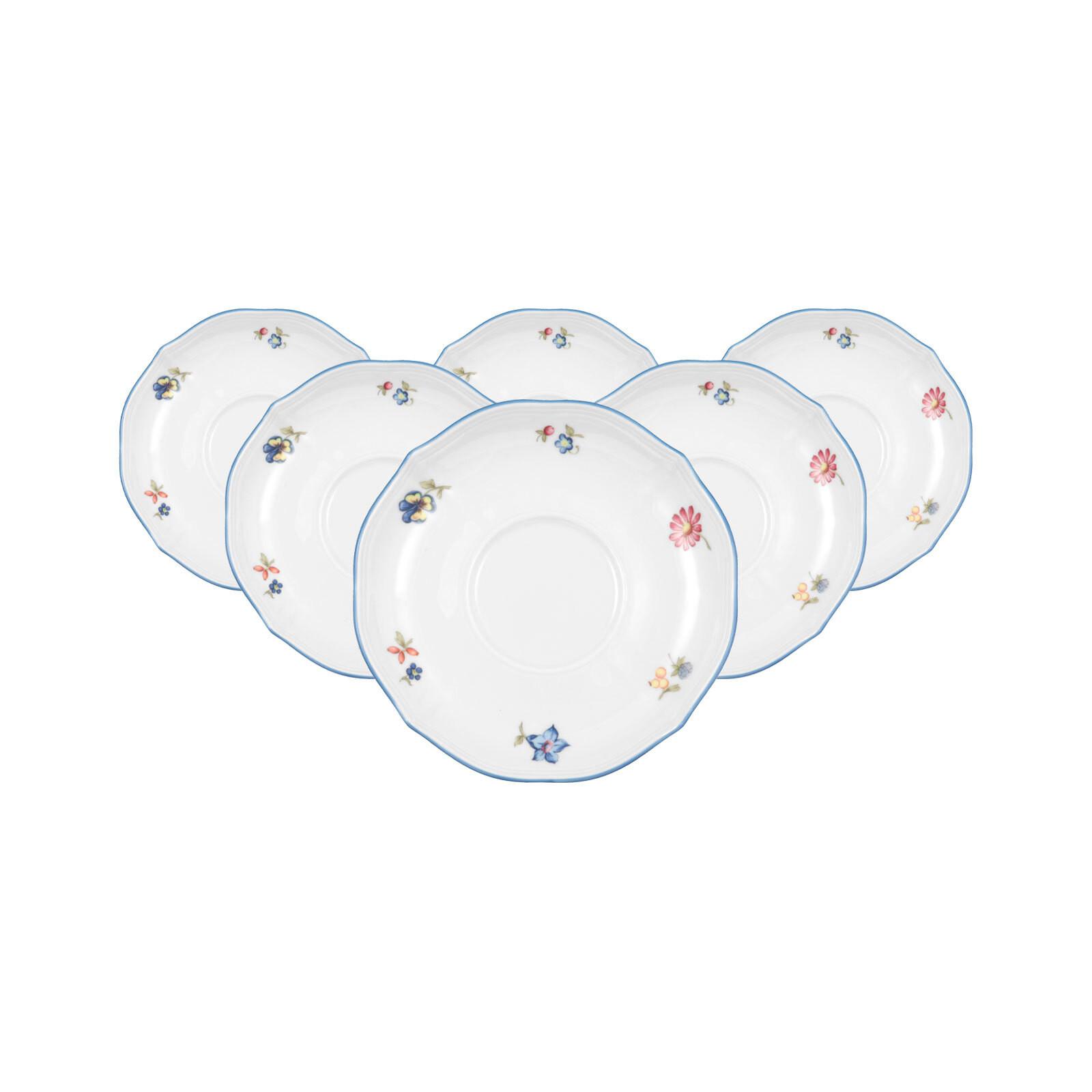 KOMBI-UNTERTASSEN Sonate Nostalgie weiß ø 14,8 cm 6er Set - Weiß, Keramik (14.8cm) - Seltmann Weiden