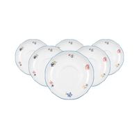 KOMBI-UNTERTASSEN Sonate Nostalgie weiß ø 14,8 cm 6er Set - Weiß, Keramik (14.8cm) - Seltmann Weiden
