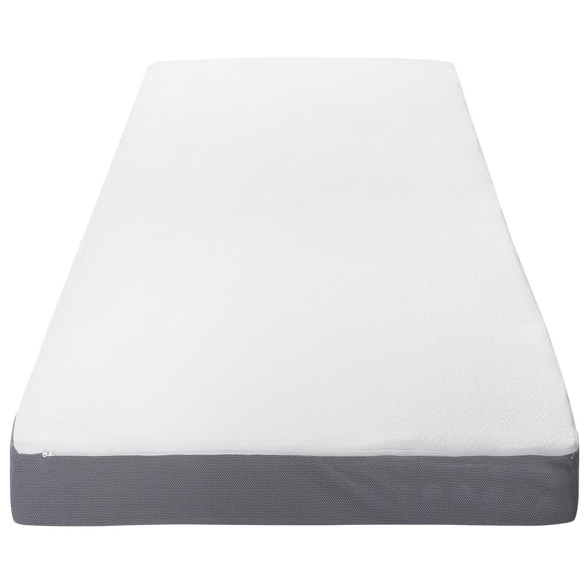 SCHAUMSTOFFMATRATZE medium 80/200/10 cm Piccolo - Weiß, Textil (80/200cm) - Beliani