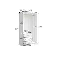 KLEIDERSCHRANK Wüstensand 101/200,5/58 - Beige, Holzwerkstoff (101/201/58cm) - RAUMHIRSCH FURNITURE