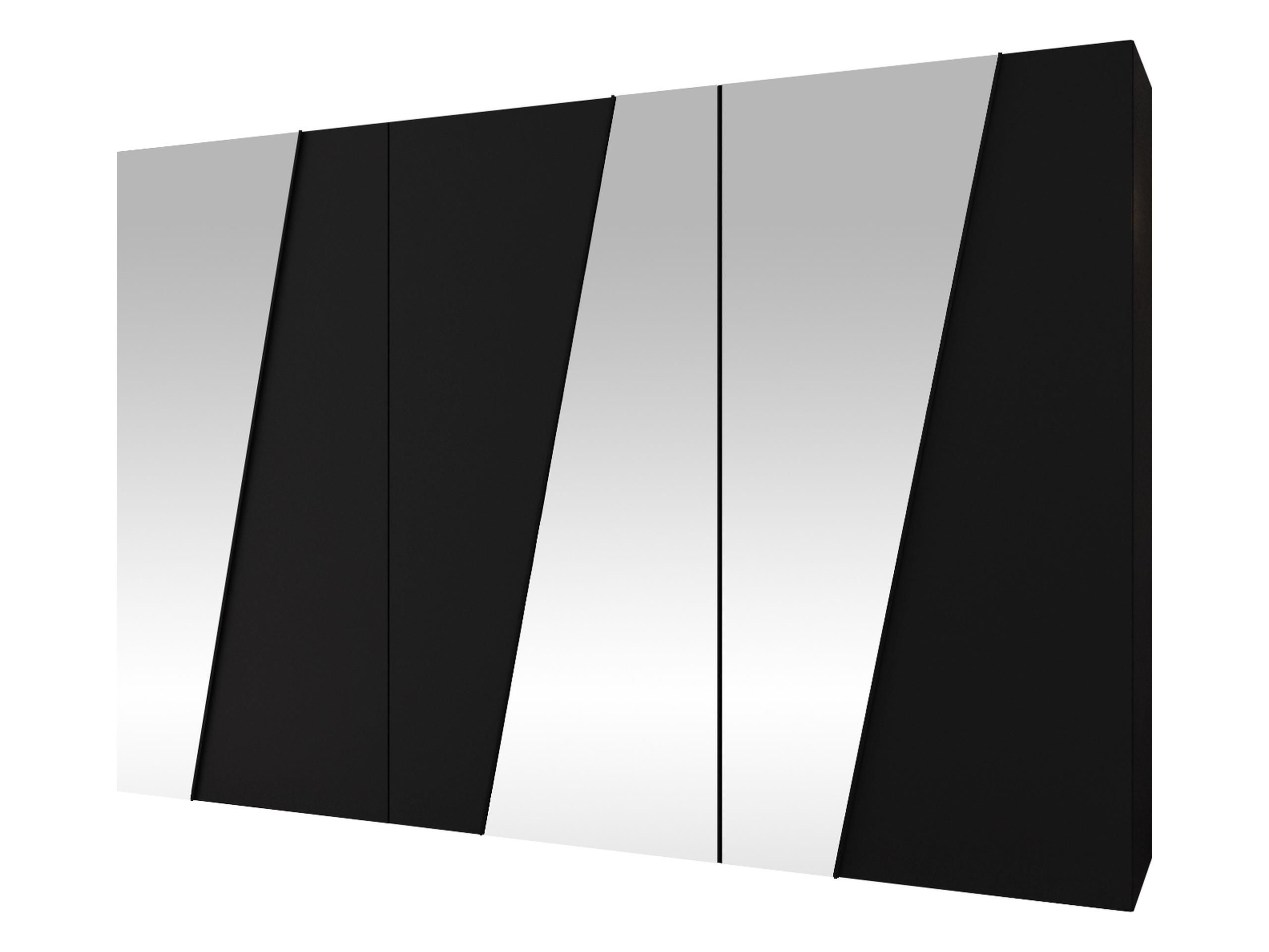 DREHTÜRENSCHRANK Zen 3L 300 cm - Schwarz, Holzwerkstoff/Kunststoff (300/202/50cm) - MIRJAN24