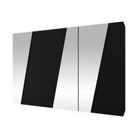 DREHTÜRENSCHRANK Zen 3L 300 cm - Schwarz, Holzwerkstoff/Kunststoff (300/202/50cm) - MIRJAN24