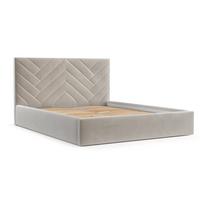 POLSTERBETT Arco 160/200 cm Hellbeige im Paros Stoff - Beige/Schwarz, Holz/Holzwerkstoff (160/200cm) - AltaBeds