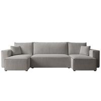 WOHNLANDSCHAFT Adara Schlaffunktion - Grau, Holzwerkstoff/Textil (312/83/145cm) - Fun Möbel