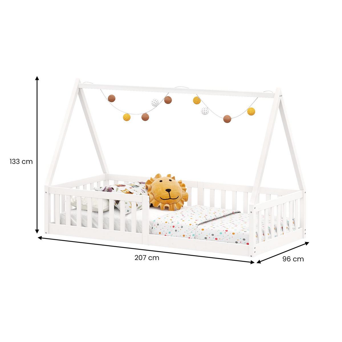 HAUSBETT NICOLAS 90x200 cm weiß - Weiß, Holz (90/200cm) - IDIMEX