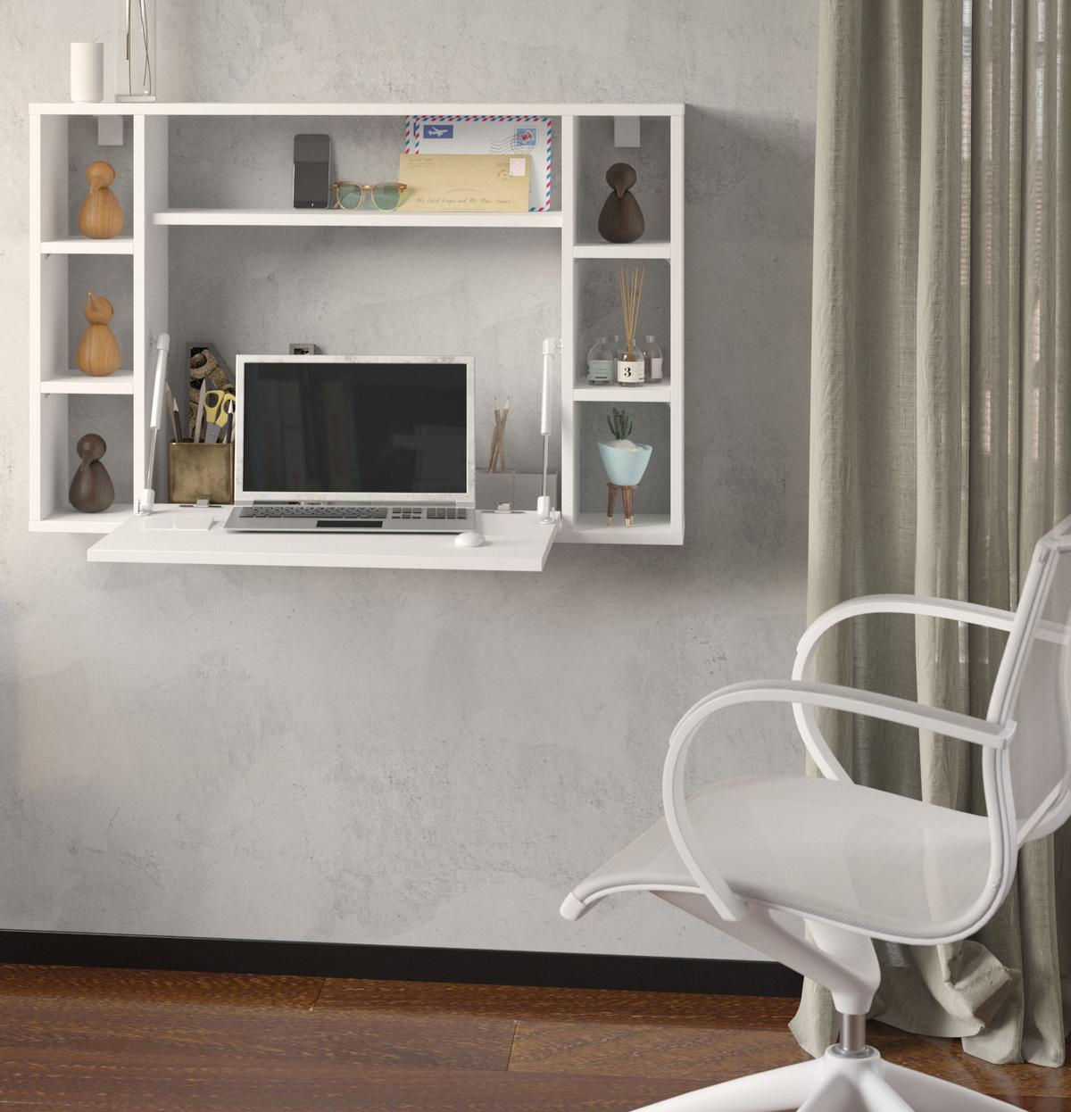SCHREIBTISCH Weiß 94/62/62 - Weiß, Holzwerkstoff (90/50/62cm) - RAUMHIRSCH FURNITURE