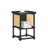 BEISTELLTISCH Schwarz - Schwarz, Holz (40/40/60cm) - SoBuy