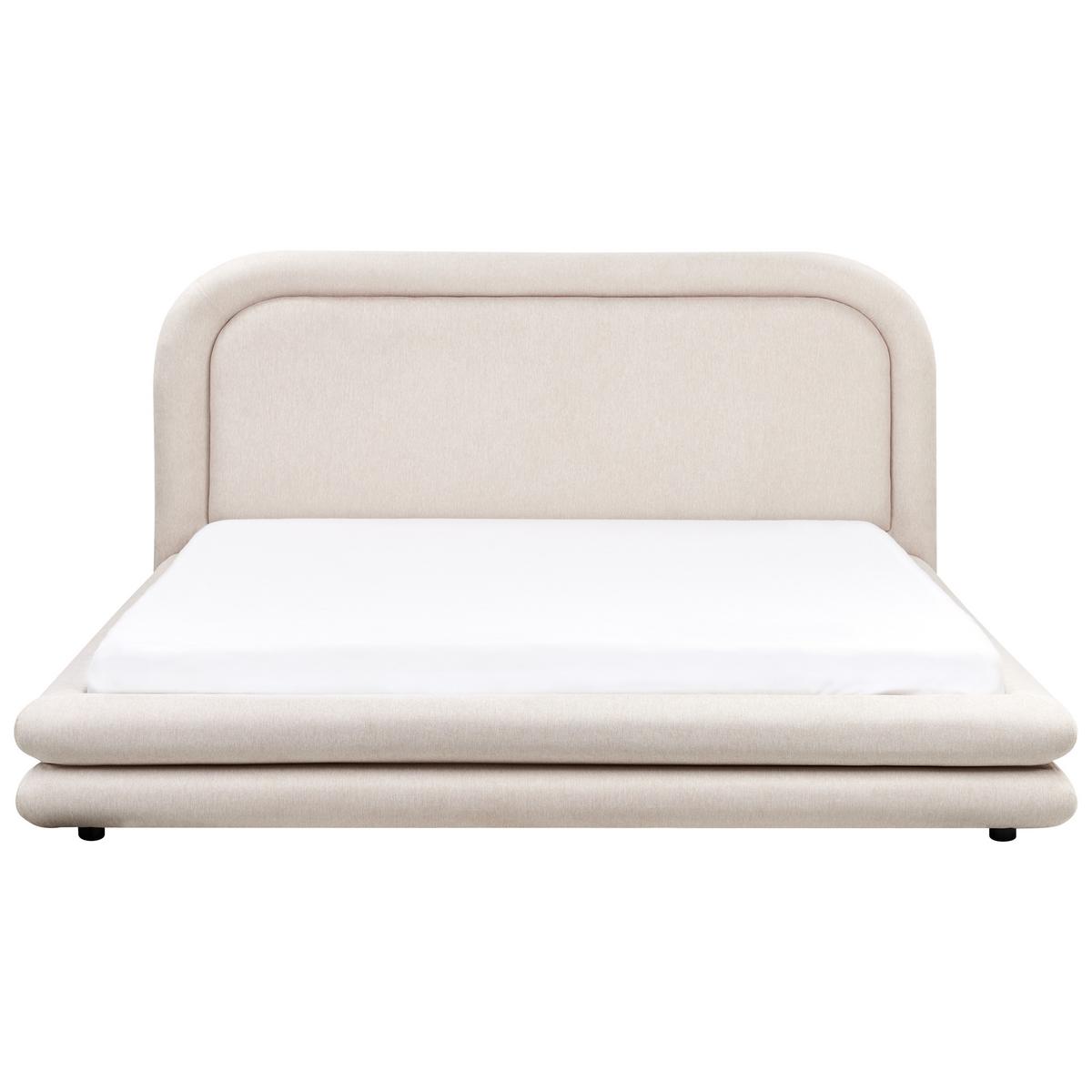 POLSTERBETT mit Lattenrost 180x200 cm Beige Lavardens - Beige, Textil (180/200cm) - Beliani