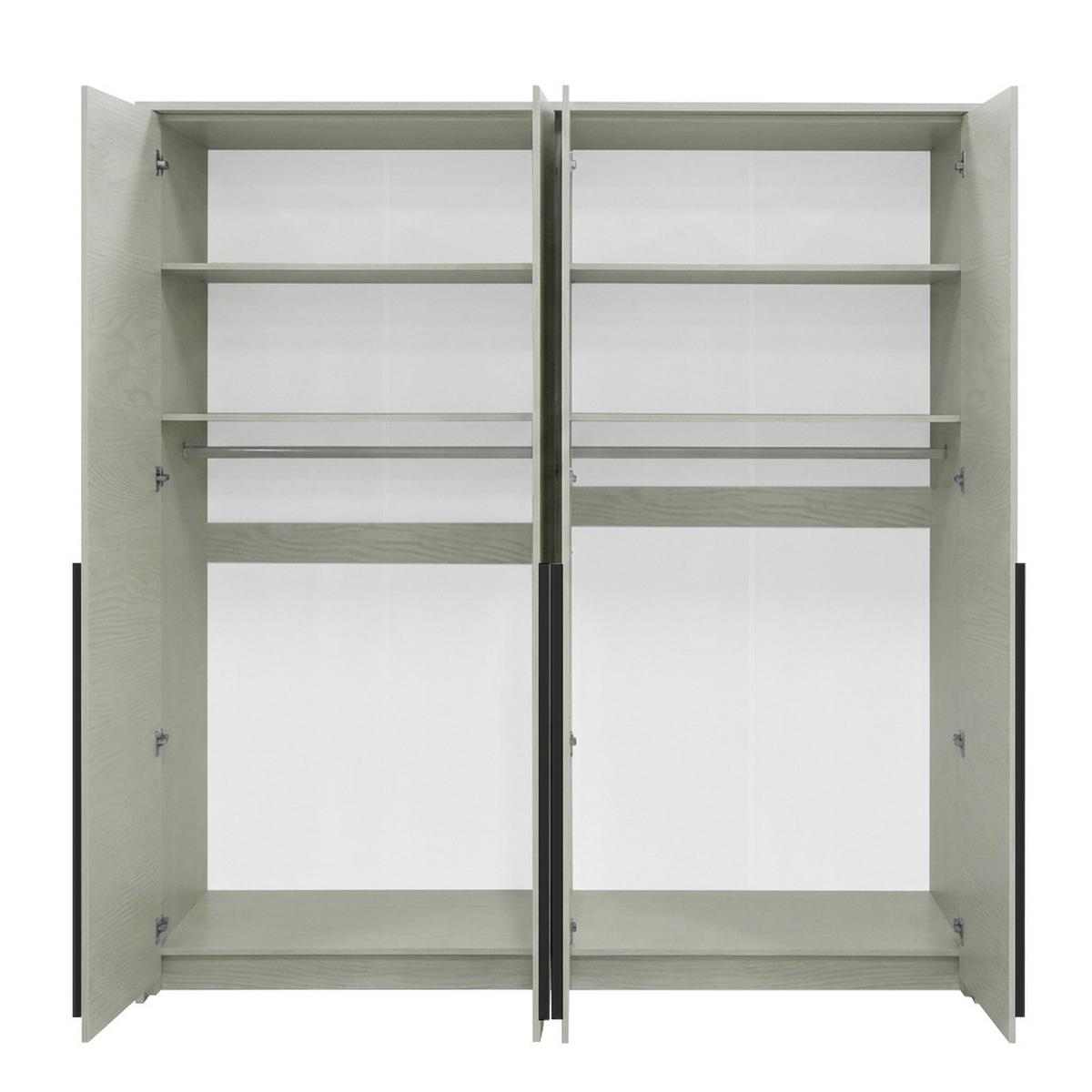 DREHTÜRENSCHRANK Giana mit 4 Türen, 210 cm, Eukalyptusfarbe - Eukalyptusholzfarben, Holzwerkstoff (210/217/65cm) - Beautysofa