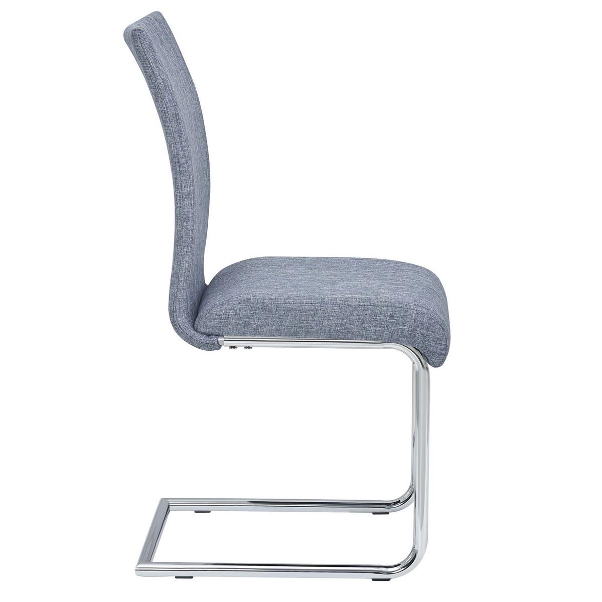 ESSZIMMERSTUHL ALADINO 4er-Set grau - Grau, Textil (43/94/56cm) - IDIMEX