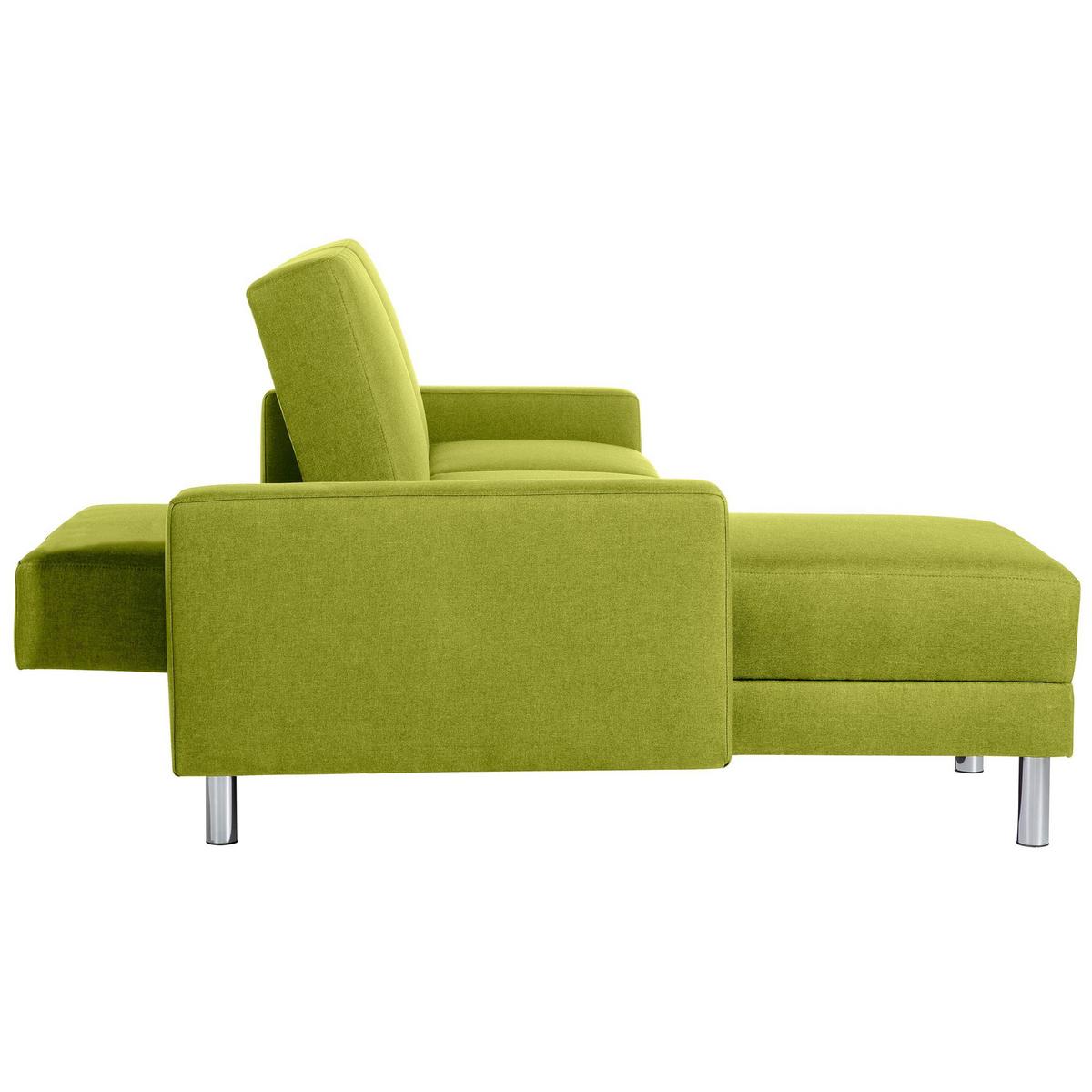 FUNKTIONSSOFA mit Hocker Katryna Flachgewebe apfel - Apfelbaumfarben, Kunststoff (144/92/230cm) - 58aufmkessel