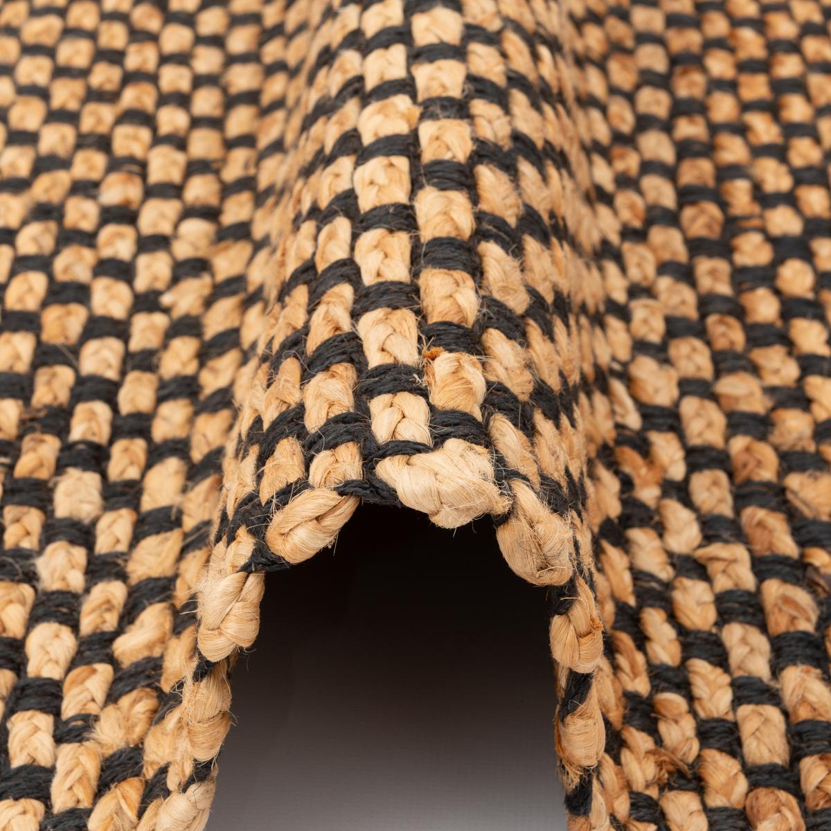 NATURFASER TEPPICH JUTE SALSA MELIERT - Beige/Schwarz, Textil (140/200cm) - Pergamon