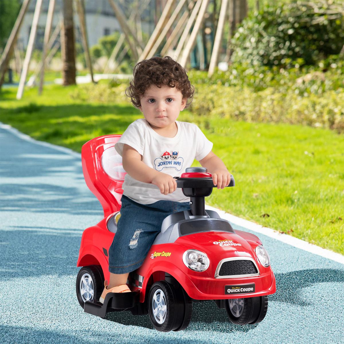SCHIEBEWAGEN Rot - Rot, Kunststoff (89/84/43cm) - COSTWAY