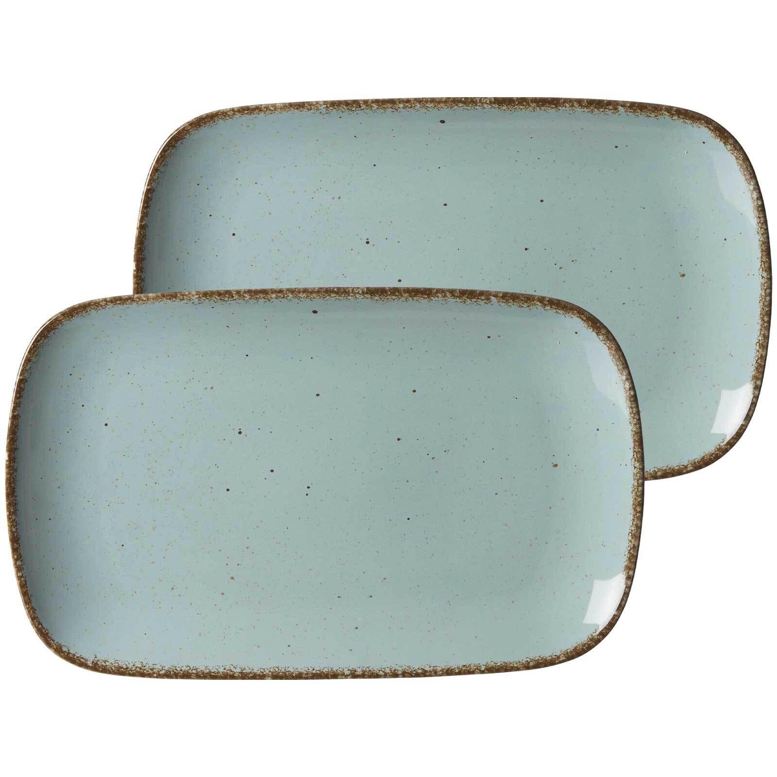 PLATTEN Casa Blau 33 x 20 cm 2er Set - Blau, Keramik (20/3/33cm) - Ritzenhoff Breker