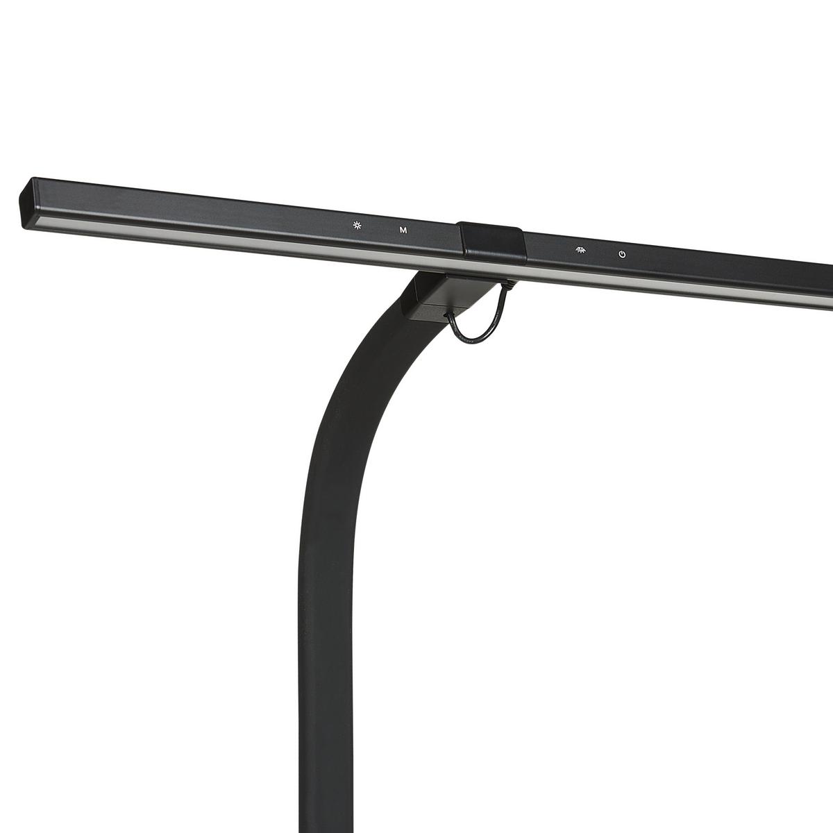 SCHREIBTISCHLAMPE Auriga 48/5/48 cm - Schwarz, Kunststoff (48/5/48cm) - Beliani