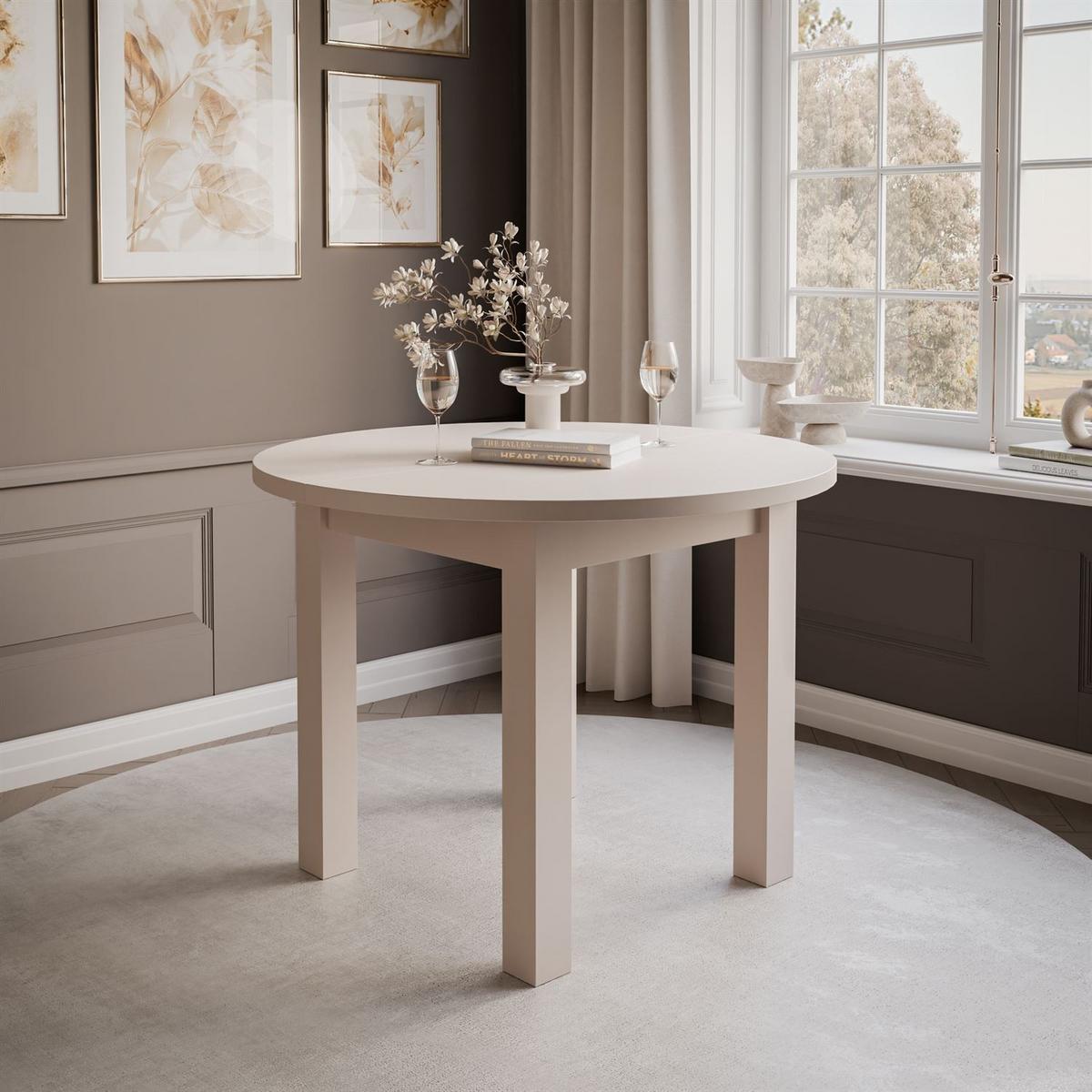ESSTISCH OLEA KASCHMIR rund - Kaschmir, Holzwerkstoff (100/100/77cm) - Lookway