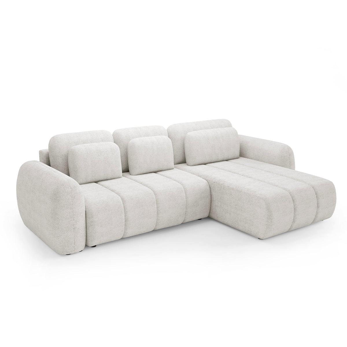 ECKSOFA Cesar 3 Sitzplätze Weiß - Weiß, Holz (304/190cm) - Petits-meubles