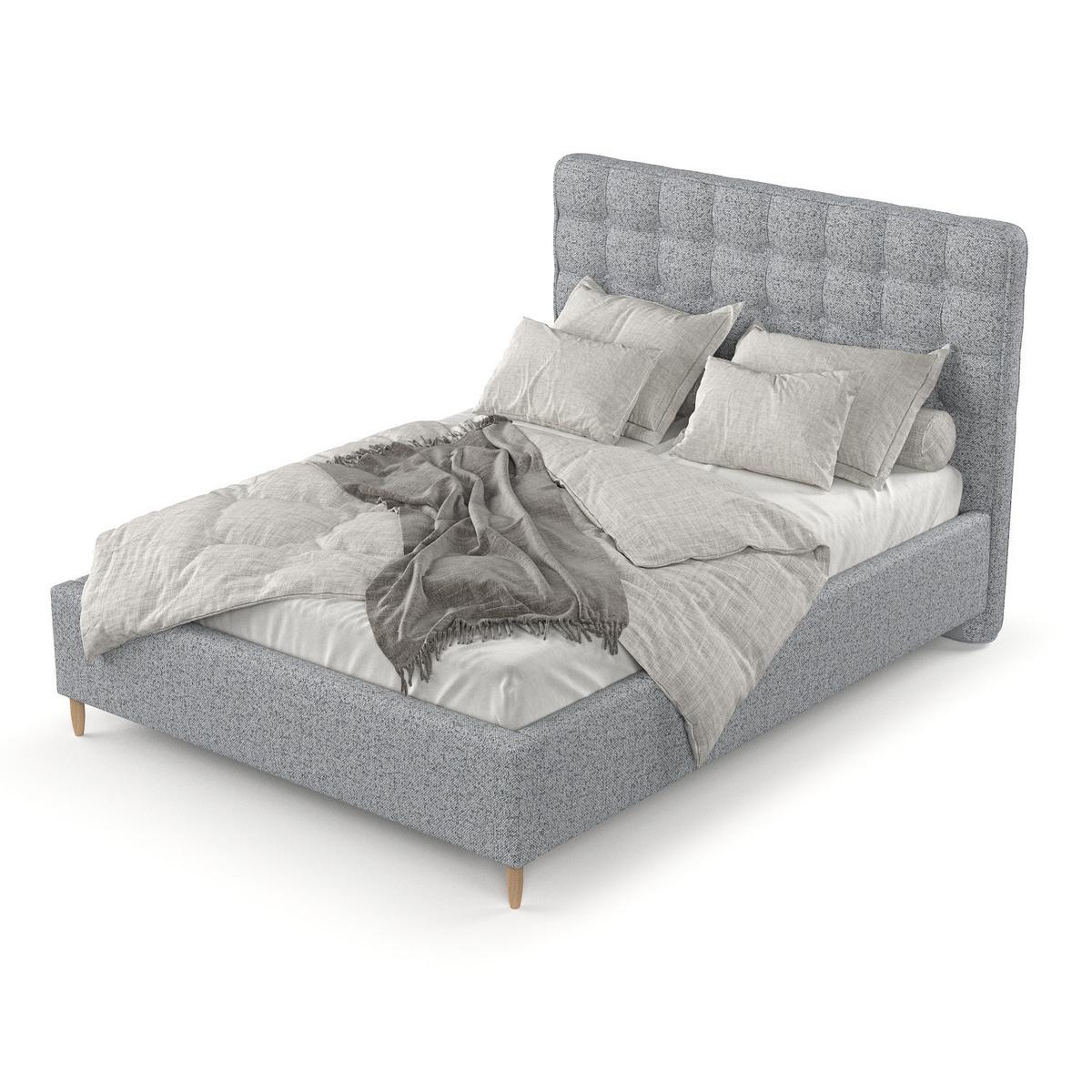 POLSTERBETT Paloma 140/200 cm Grau im Riva Stoff - Naturfarben/Grau, Holz/Holzwerkstoff (140/200cm) - AltaBeds