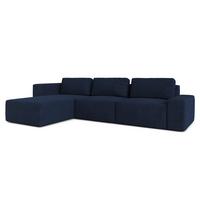 ECKSOFA L Form Arkleton Blau 360/180/93 cm Links Stil & Komfort - Blau/Schwarz, Kunststoff/Textil (180/360cm) - AX Living
