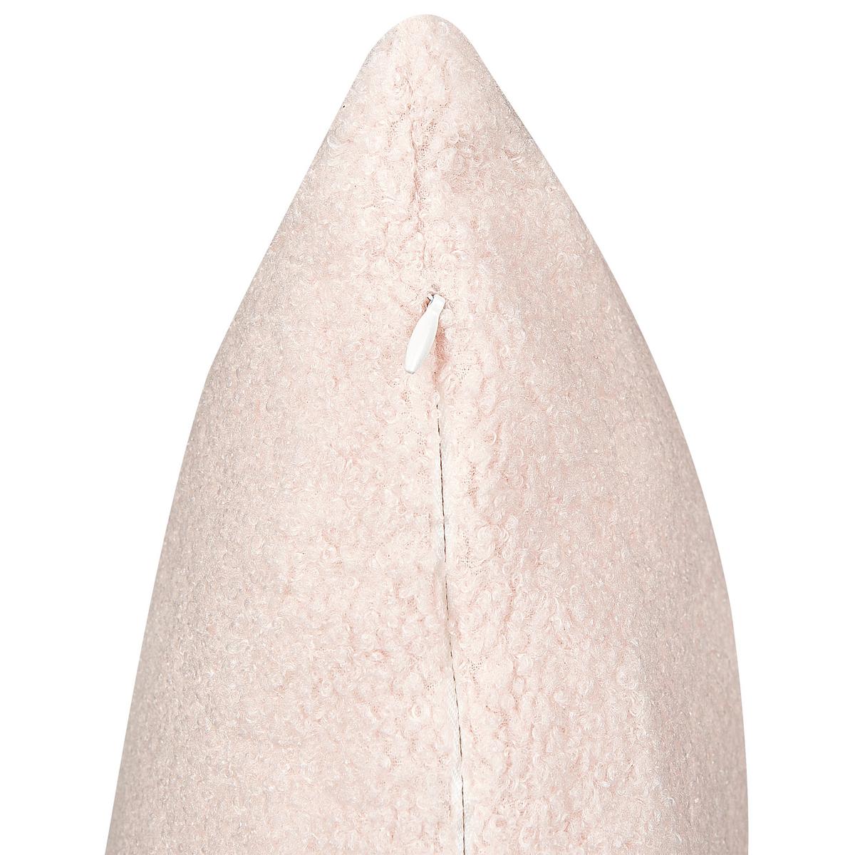DEKOKISSEN 2er-Set Pastellrosa 45/45 cm Leuzea - Pink, Textil (45/45cm) - Beliani