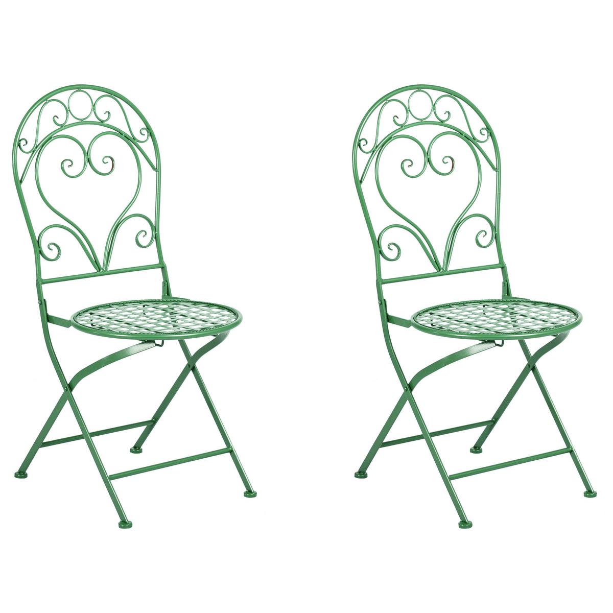 BISTRO-SET Grün Albinia - Grün, Metall - Beliani