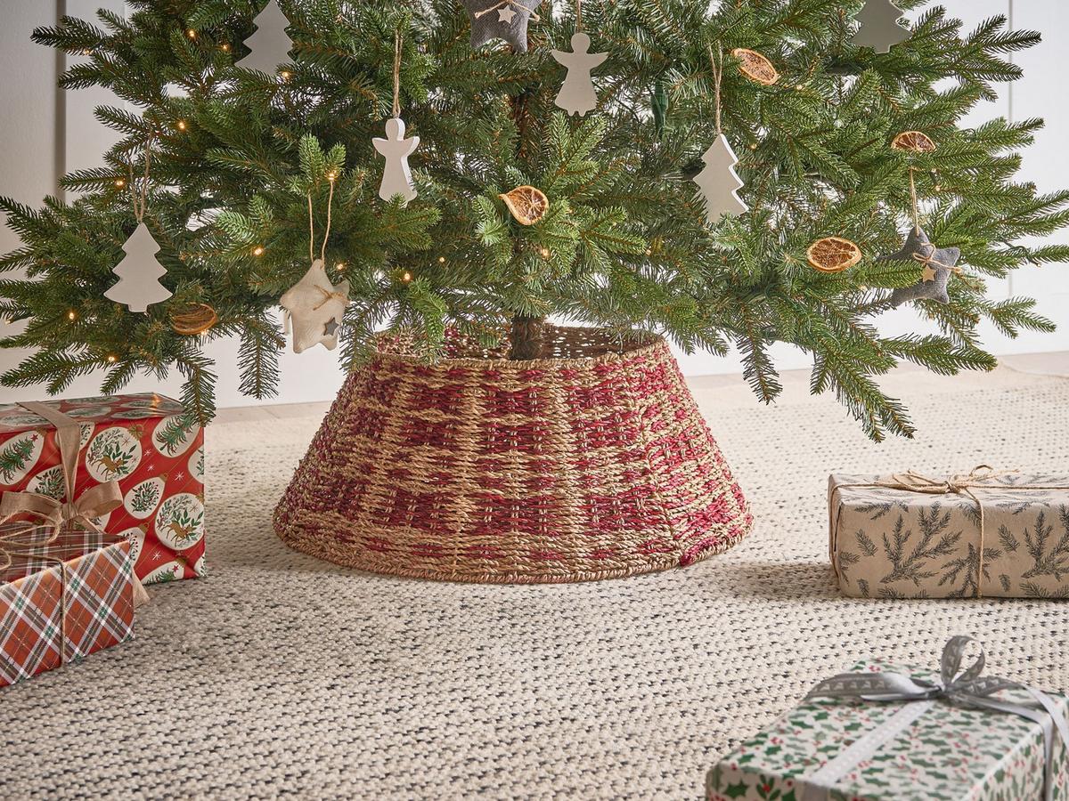 WEIHNACHTSBAUMKRAGEN 26 cm Naturfarben Neige - Naturfarben, Naturmaterialien (26cm) - Beliani