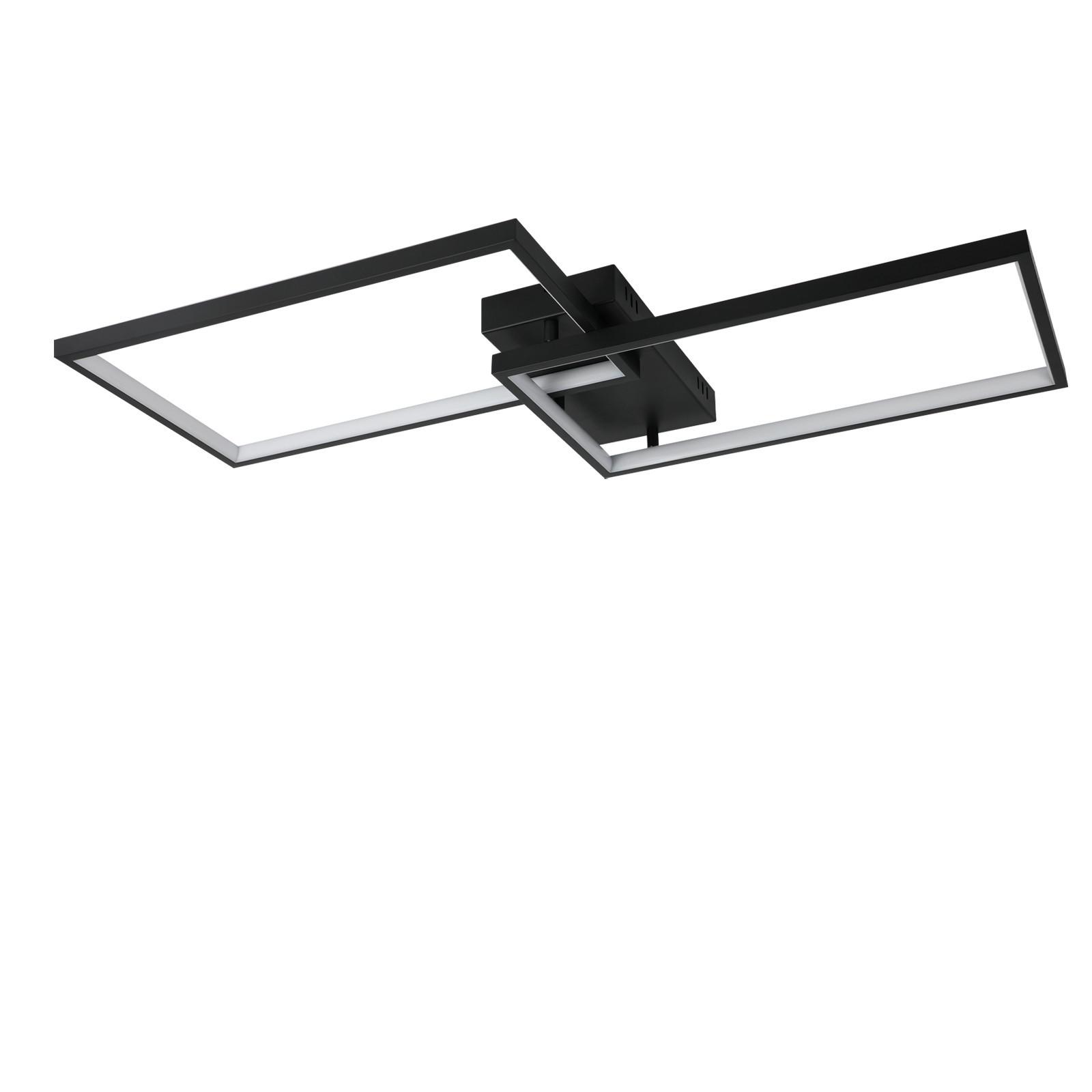 LED-DECKENLEUCHTE Edith 80/39/7.5 cm - Schwarz, Kunststoff (80/39/7.5cm) - Nettlife