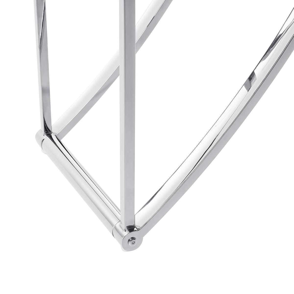 REGAL mit 4 Ebenen Metall 175 cm Silber Hollow - Silberfarben, Metall (120/175/34cm) - Beliani