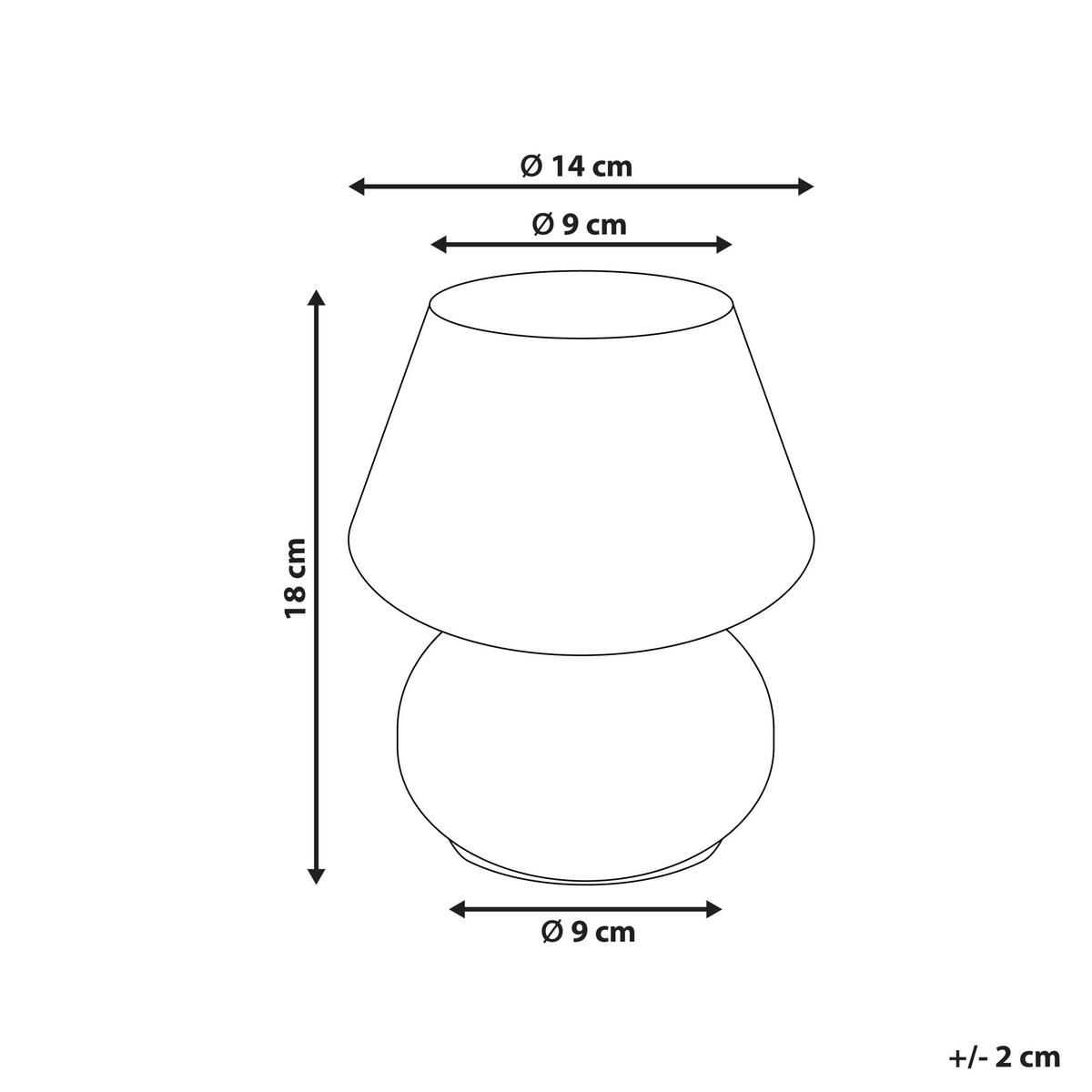 TISCHLEUCHTE Weiß Lobo - Weiß, Glas (14/14/18cm) - Beliani