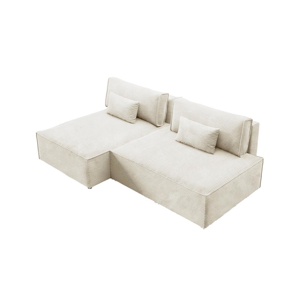 ECKSOFA Georgia Cremeweiß - Weiß, Holz (236/148cm) - Petits-meubles