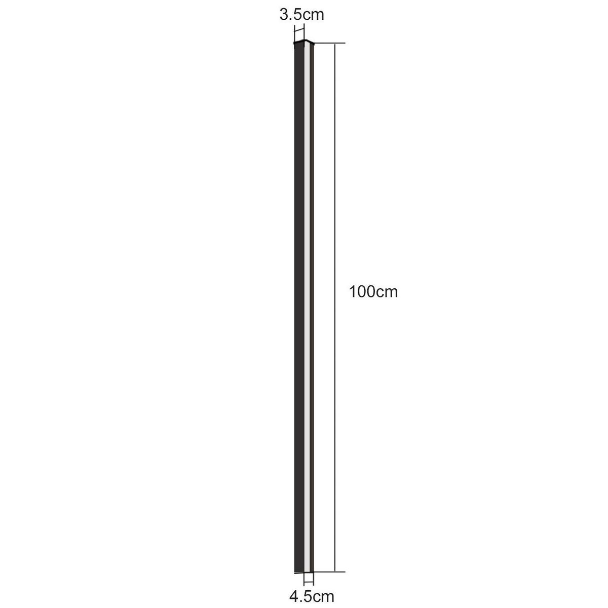 LED-WANDLEUCHTE Flash 2.5/4/100 cm - Schwarz, Metall (4/100/2.5cm) - ZMH