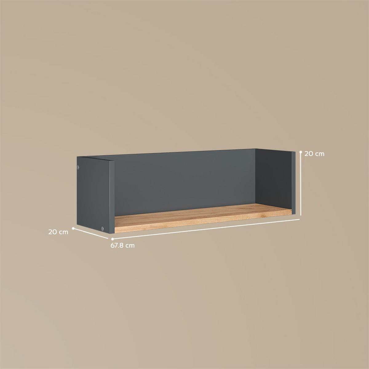 WASCHMASCHINENSCHRANK Paolina Anthrazit/Goldkraft Eiche 67.8 x 20 cm - Honigeiche/Anthrazit, Holzwerkstoff (67.8/20/20cm) - Livinity®