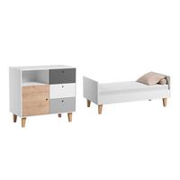 BABYZIMMER 2-teilig Eiche - Braun, Holzwerkstoff (144.5/97/75cm) - Petits-meubles