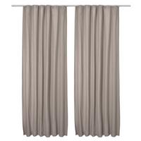 VORHANG Amelie TK mit Kräuselband 140x245cm Sand (2tlg) - Sandfarben, Textil (140/245/1cm) - Beautissu 