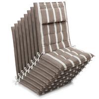 HOCHLEHNER Sun-HL 119x50x8cm Beige-Weiß-Gestreift (8tlg) - Beige, Textil (50/120cm) - Beautissu 