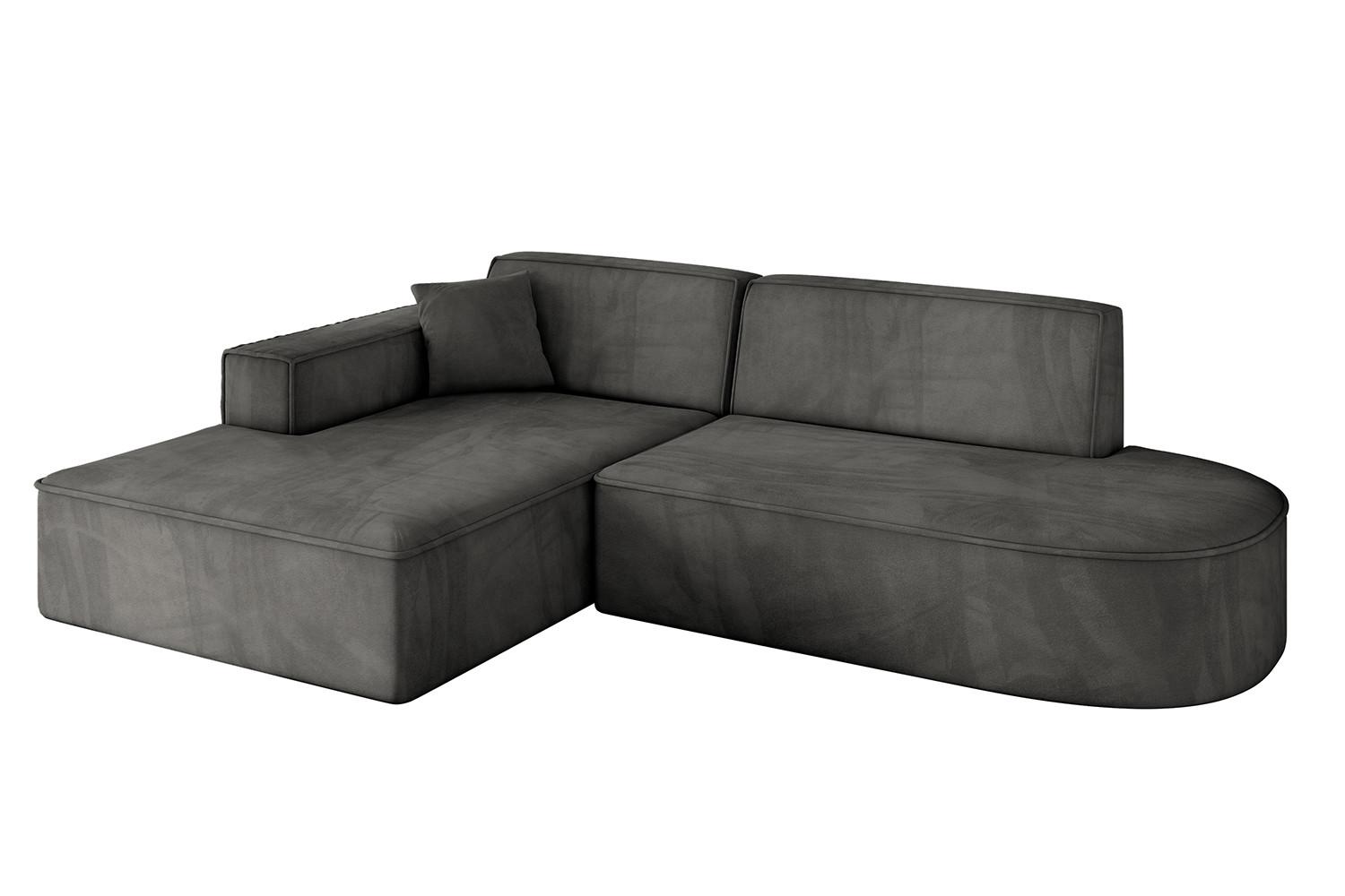 ECKSOFA Ottomane Links IREA-L1-v4 - 232x165x77 cm Ecru - Anthrazit, Holzwerkstoff/Textil (232/165cm) - ALTDECOR