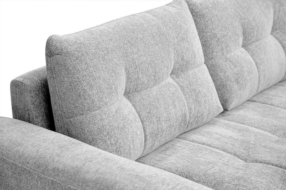 SOFA SALVINI 2,5-Sitzer, hellgrau - Hellgrau/Schwarz, Holzwerkstoff/Textil (176/88/99cm) - Wozimo